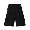 Shorts de terno casual retrô da moda Nanxia disfarçado para homens e mulheres verão solto drapeado reto perna larga sete pontos calças