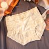 Nueva ropa interior de seda de hielo sin costuras para mujer, de satén ligero de lujo, de cintura media, con encaje, sexy, de algodón francés, con entrepierna y cadera.