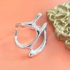 Anillo de Moda de Estilo Europeo y Americano Asimétrico Geométrico con Textura de Metal para Mujer Estilo Callejero Personalizado Estilo Hong Kong Anillo Abierto