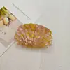 Accesorios para el Cabello de Flor de Naranjo Nuevo Clip para el Cabello de Acetato con Concha de Piedra de Strass Pasador para el Cabello Marino Pinza de Tiburón Dulce para la Parte Posterior de la Cabeza Pinza para el Cabello