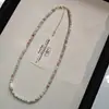 Pérola de água doce cor mista pulseira de pedra natural verão dopamina colar temperamento cyber celebridade Shoushan pedra ágata clavícula cadeia