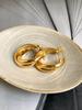 Ins brincos de nicho europeus e americanos de design simples brincos femininos de metal circular cruz brincos de alta qualidade na moda brincos de temperamento