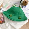 Sombrero de Pescador para Mujer Primavera y Verano Exterior Playa Sombrilla Sombrero Protector Solar Circunferencia de Cabeza Grande Japonés Lindo Sombrero de Cuenca Rana