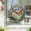 Cuatro Estaciones de Vitalidad Primaveral, Decoraciones Colgantes de Flores y Pájaros, Película de Color Acrílico 2D, Deslumbrantes Decoraciones Coloridas para Ventanas, Decoraciones para Porche, Accesorios