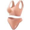 Traje de Sostén Deportivo para Mujer Sin Aros Recolector Cómodo y Sin Marcas Ropa Interior Acolchada Delgada Espalda Hermosa Europea y Americana Chaleco de Yoga