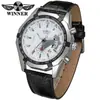 Reloj Mecánico Impermeable para Hombre T-Winner/Victor 8042, Reloj Mecánico Automático Esqueleto para Exportación