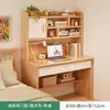 Mesa e Estante Integradas Combinação de Mesa de Escrita para Quarto de Estudante, Mesa de Computador de Mesa para Estudo e Uso Doméstico com Estante e Cadeira