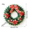 2026 Nuevas Decoraciones de Corona de Navidad Letrero para Puerta de Casa Arreglo Festivo Corona con Adornos Colgante de Puerta