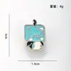 Nuevo broche de metal lindo de dibujos animados de comercio exterior, pin de insignia de aleación personalizado de moda ins japonesa para mujer