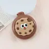 Peine Pequeño de Galletas Lindo Portátil Mini Peine de Cojín de Aire Estudiante Plegable Peine de Bolsa de Aire Peine Masajeador Espejo Integrado