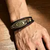 Nuevo Pulsera Tejida de Cuero Hebilla de Aleación Moda Retro Europea y Americana Más Vendida Pulsera de Cuero Directo de Fábrica