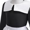 Vestido de Menina da Amazon Wednesday Garçonete Clássico Preto e Branco Fantasia Cosplay de Empregada