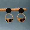 Pendientes de Geometría Simple con Estampado de Leopardo Transfronterizos Europeos y Americanos Maillard Otoño e Invierno Pendientes Sexy Nicho Retro Versátiles Mujer