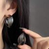 Personalidad dulce y fresca ~ Pendientes de plata 925 con hebilla geométrica redonda y aguja, pendientes de temperamento de alto sentido, pendientes de fábrica para mujer, venta al por mayor