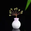 Árvore de Cristal Atacado Cristal Rosa Natural Citrino Cascalho Pequeno Vaso Árvore da Fortuna Decoração de Mesa para Casa Enfeites