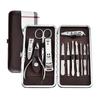 Conjunto de Cortadores de Unha com 12 Peças em Estoque Transfronteiriço, Conjunto de Ferramentas de Manicure e Beleza em Aço Inoxidável, Conjunto de Cortadores de Unha, Anúncio Promocional