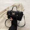 Bolso Casual Simple para Mujer 2024 Verano Nuevo Moderno Bolso Cuadrado Pequeño con Lazo Bolso Bandolera de Moda para Mujer