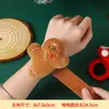 Boneca de Pelúcia de Natal Argola de Pressão Desenho Animado Fofo Papai Noel Pulseira Brinquedo Atacado Pequenos Presentes para Crianças