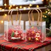 Bolsa de Regalo Tote Navideña Transparente DIY Nuevo Estilo Nochebuena Bolsa de Manzana Dulces PVC Bolsa de Regalo Souvenir Mayoreo