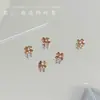 Accesorios Brillantes para Uñas con Zirconia de Mariposa, Decoraciones de Aleación de Alta Gama de Moda con Pedrería de Lazo y Corazón