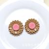 Accesorios de Resina de Girasol Brillante Flor DIY Accesorios para Anillo de Cabello Aretes Caja de Almacenamiento para Taza Material de Decoración