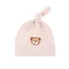 Chapéu dobrável com nó estilo urso para meninos e meninas, quente para outono e inverno, proteção para fontanela de recém-nascidos, chapéu infantil