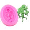 Molde de Silicona Ángel Niña Molde para Decoración de Pasteles Molde para Azúcar Fondant Molde para Chocolate DIY Molde para Hornear