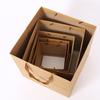 Bolsa de papel Kraft para florería, bolsa cuadrada para hornear con fondo ancho, publicidad, compras, regalo, bolso de mano, suministro directo de fábrica