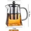 Tetera de vidrio de borosilicato alto Taza de justicia con filtro de acero a prueba de fugas juego de té kung fu recipiente para té engrosado Vidrio de borosilicato alto Mar de té