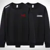 Moletom pesado de 300g com gola redonda, novo produto de outono, corte solto, espessado, gola alta, pulôver de manga longa, camisa básica casual e versátil