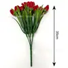 Toque de Mão Tulipa Flor Artificial Flor Falsa Buquê de Flores Secas Decoração de Ornamentos de Mesa de Jantar Sala de Estar de Alta Qualidade Realista