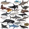 Simulação transfronteiriça modelo de animal marinho infantil mini tubarão-baleia golfinho tartaruga leão-marinho ornamentos sólidos estáticos feitos à mão