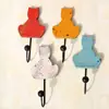 Gancho Simples Pequeno de Pendurar Estilo Country Americano Artesanato em Madeira Multi Criativo Decorações de Parede de Madeira para Casa Gancho de Gato