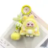 Llaveros y colgantes para bolsos de dibujos animados lindos con flocado 3D para niños de tres años, pequeños accesorios de moda de transmisiones en vivo