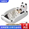 Colchão Infantil Desmontável Conveniente Colchão Inflável de Panda em PVC Cama de Viagem para Crianças Pequenas Acampamento com Apoios de Braço Personalizável