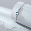 Pulsera Corazón del Océano Pulsera de Moda Estilo Coreano para Mujer Pulsera de Pareja de Alta Gama de Lujo Ligero Pulsera de Cristal Versátil con Temperamento