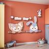 Lina Belle Star Dew Decoración de Habitación Infantil Diseño de Habitación de Princesa Pared de Fondo de Dormitorio Pegatina de Pared Estéreo 3D Pintura