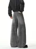 Calça jeans masculina com estampa de bambu, perna curva, tendência de outono, calça comprida casual com caimento fluido, calça larga versátil para adolescentes