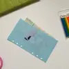 Núcleo de Recambio para Hojas Sueltas Azul Brillante de PP, Carpeta de Almacenamiento de Billetes de Bolsillo de Doble Capa, Núcleo de Recambio para Hojas Sueltas de Cuaderno.