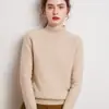 Suéter de Cachemir 100% para Mujer, Camiseta Base de Punto, Manga Raglán Nueva Otoño/Invierno, Engrosado, Cuello Semi Alto, Versátil, Suéter Cálido