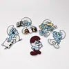 Patches Bordados de Animação de Desenho Animado, Bordado Plano, Patches Bordados com Borda a Laser, Vários Estilos, Patches Decorativos para Reparo de Furos em Roupas
