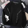 Sudadera de Cuello Redondo para Hombre, Marca de Tendencia Otoñal, Versátil Estampada Holgada de Manga Larga, Atuendo Unisex para Pareja, Top de Estudiante