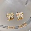 Pendientes Pequeños de Metal Estilo Ins, Súper Brillantes, Exquisitos y de Moda, Pendientes de Circonita Microincrustada, Lindo Juego de Pendientes al por Mayor