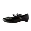 Zapatos Mary Jane de mujer estilo retro francés de tacón bajo, nuevos de piel sintética, punta redonda, versátiles, 2026, elegantes, con lazo, zapatos de vestir bajos
