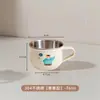 Nueva Taza de Leche 304 para Niños Taza de Beber de Doble Capa para el Hogar para Bebés Taza de Dibujos Animados Engrosada para Jardín de Infancia con Asa