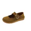 Zapatos Birkenstock retro para mujer que aumentan la altura, nuevo modelo de otoño 2026, doble uso con faldas, zapatos de abuela, planos Mary Jane bajos