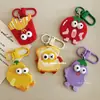 Juguete Divertido y Original de Comida de Dibujos Animados Tostada, Papas Fritas, Tomate Llavero Colgante de Acrílico Linda Decoración para Bolsa Regalo