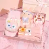 Presente Confiável de Linna Bell Lembrança de Aniversário para Meninas, Caixa de Presente de Cachecol de Quatro Peças de Inverno, Presente de Formatura Infantil
