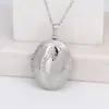 Collar de Acero Inoxidable Ovalado de Venta Caliente Europea y Americana Caja de Fase Abierta Colgante Espejo Pulido Colgante Personalizado