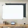 Quadro branco de escrita dupla face para pendurar, quadro negro pequeno para ensino em casa, adesivo de quadro negro apagável, magnético de face única e dupla face